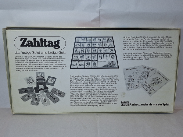 Zahltag: Das Lustige Spiel um's leidige Geld Brettspiel - Parker - 1977